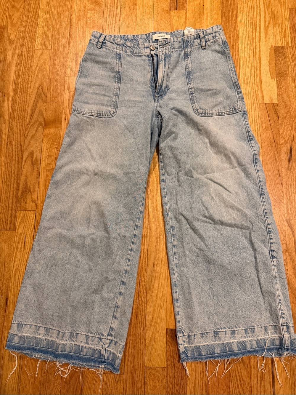 Promod Light Blue Relaxed Wide-Leg Men's Jeans